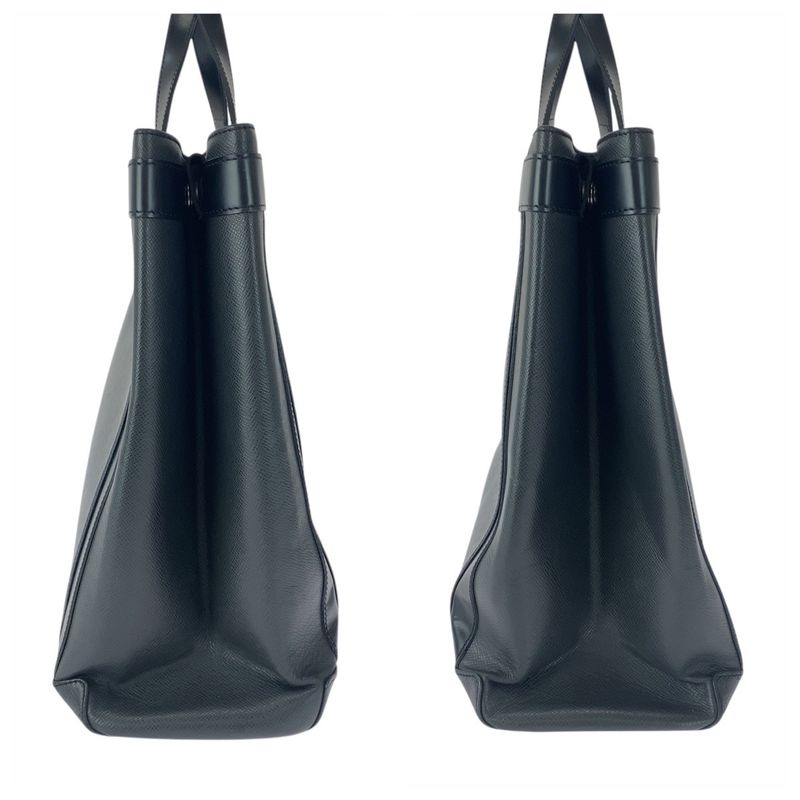 Louis Vuitton Taiga Casbek GM Black Silver Hardware Leather M31012 Business Bag