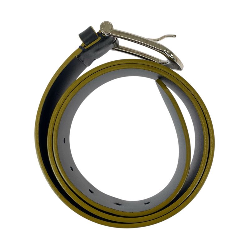 Louis Vuitton 95cm (3740in)/38" Black Silver Hardware Leather M9559 Belt Men's