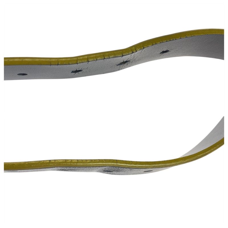 Louis Vuitton 95cm (3740in)/38" Black Silver Hardware Leather M9559 Belt Men's