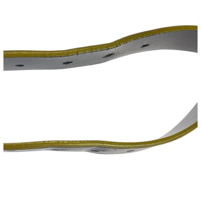 Louis Vuitton 95cm (3740in)/38" Black Silver Hardware Leather M9559 Belt Men's