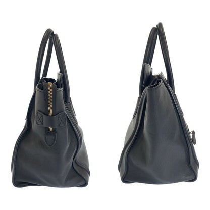 Celine Luggage Mini Shopper Black Gold Hardware Leather F SA 0132 Tote Bag