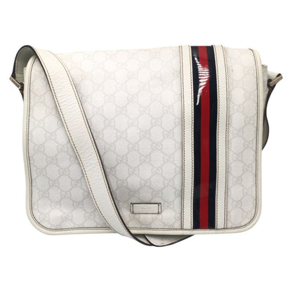 Gucci Sherry Line White Leather 145844 Shoulder Bag Messenger Bag Unisex 505588
