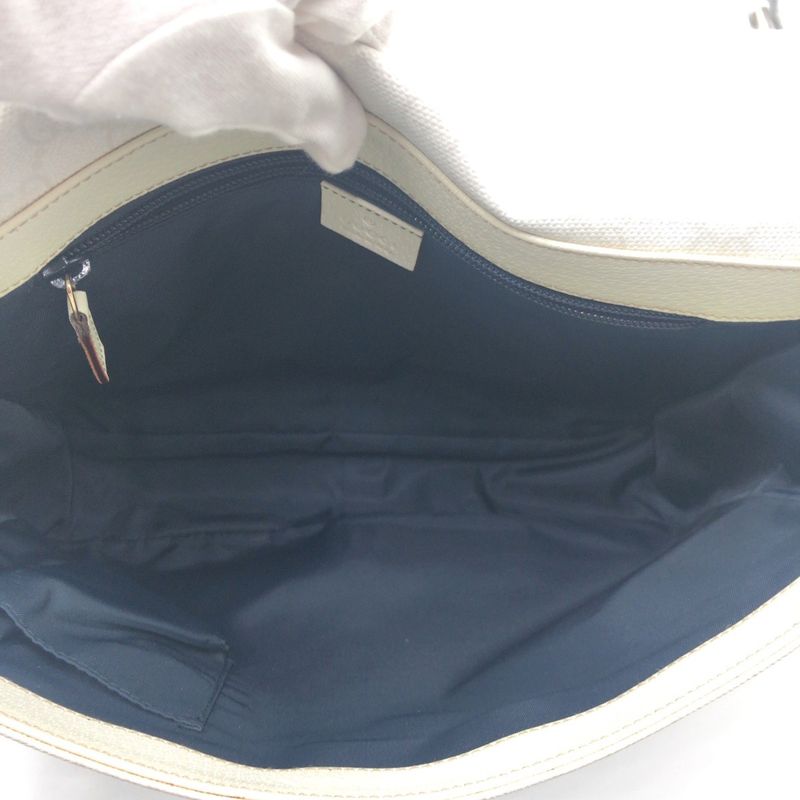 Gucci Sherry Line White Leather 145844 Shoulder Bag Messenger Bag Unisex 505588