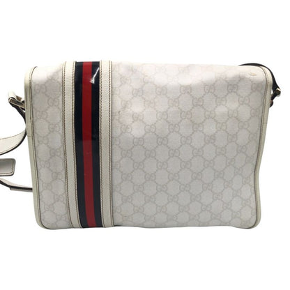 Gucci Sherry Line White Leather 145844 Shoulder Bag Messenger Bag Unisex 505588