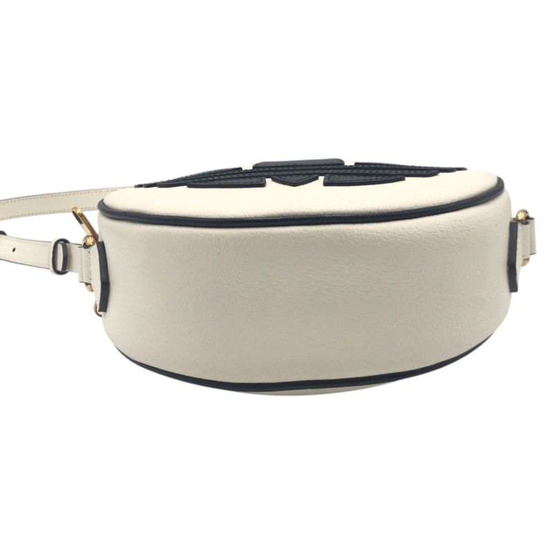 Gucci Adidas Collaboration Marmont White Black Leather G038041801 Shoulder Bag