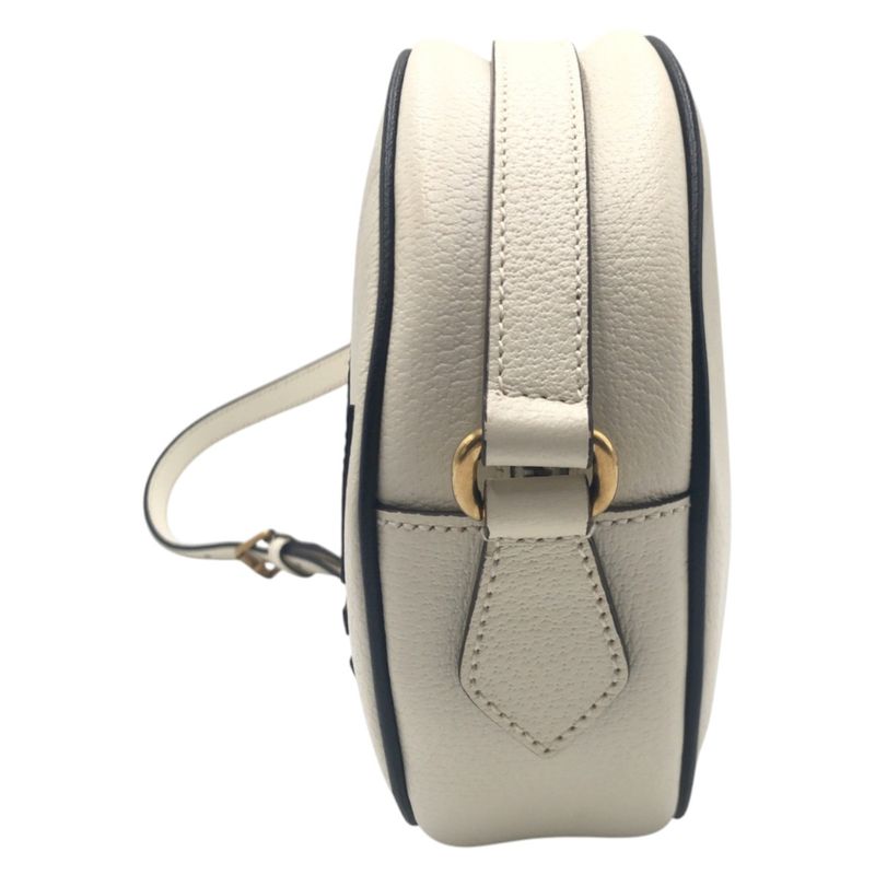 Gucci Adidas Collaboration Marmont White Black Leather G038041801 Shoulder Bag