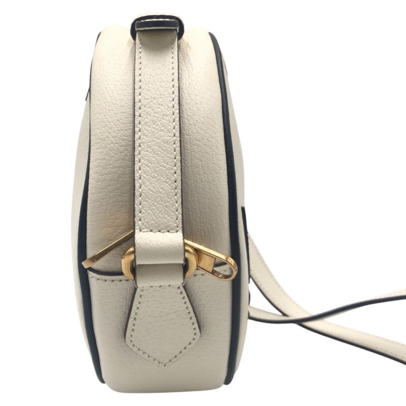 Gucci Adidas Collaboration Marmont White Black Leather G038041801 Shoulder Bag