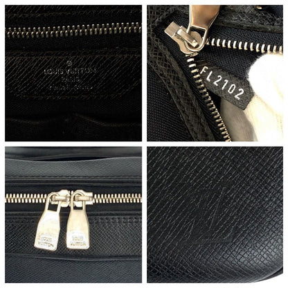 Louis Vuitton Taiga Neo Igor Black Silver Hardware Leather M32782 Business Bag