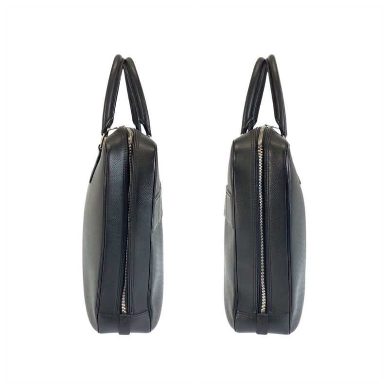 Louis Vuitton Taiga Neo Igor Black Silver Hardware Leather M32782 Business Bag