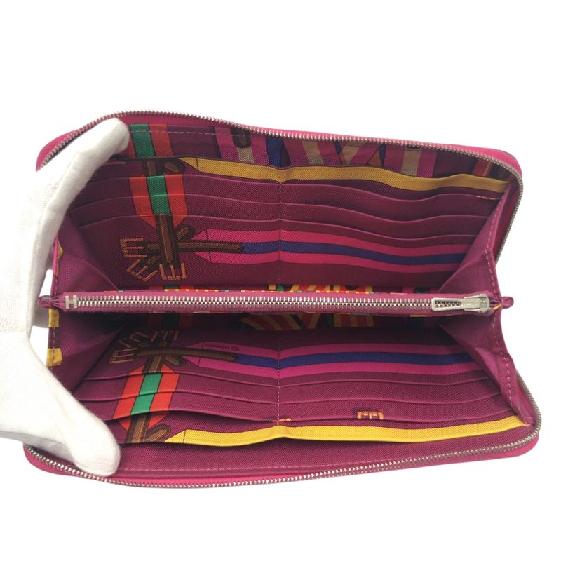 Hermes Azap Long Silk Inn Pink Rose Tillian Silver Hardware Vaux Epson Long