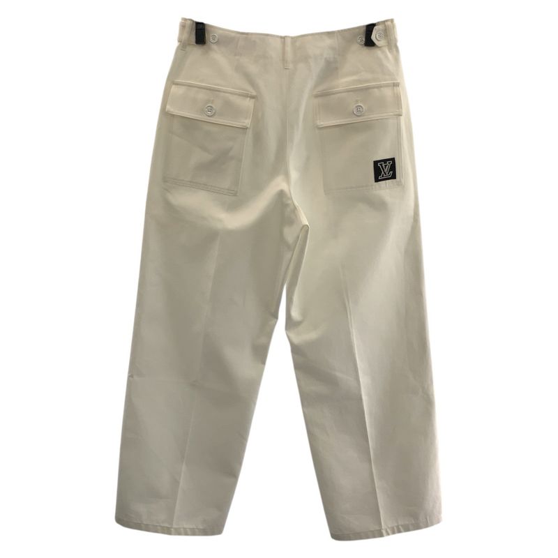 Louis Vuitton Signature Size 46 White Cotton Rm252mv QYV Htp30w Other Bottoms