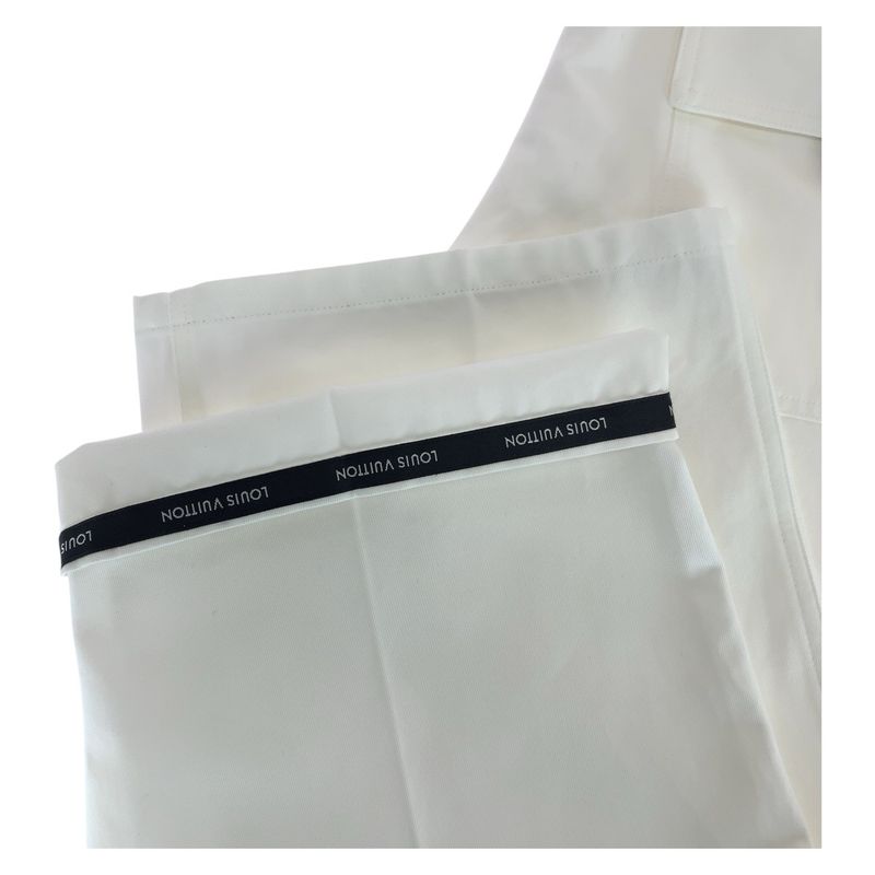 Louis Vuitton Signature Size 46 White Cotton Rm252mv QYV Htp30w Other Bottoms