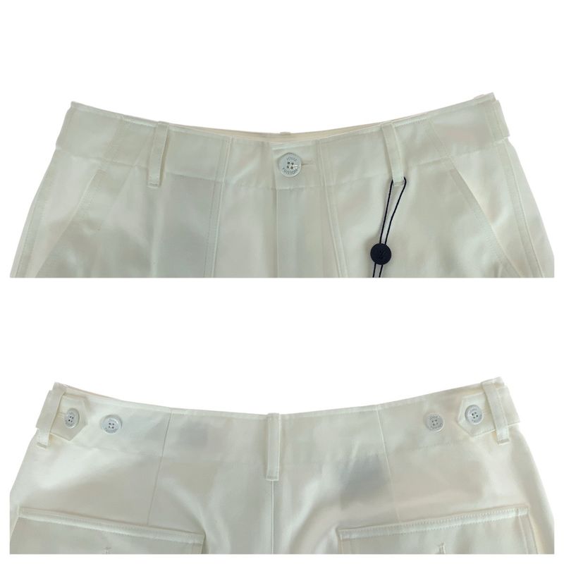 Louis Vuitton Signature Size 46 White Cotton Rm252mv QYV Htp30w Other Bottoms