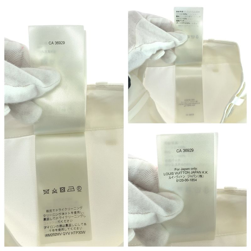 Louis Vuitton Signature Size 46 White Cotton Rm252mv QYV Htp30w Other Bottoms