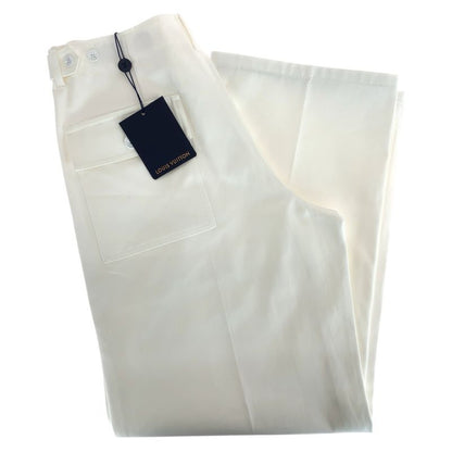 Louis Vuitton Signature Size 46 White Cotton Rm252mv QYV Htp30w Other Bottoms