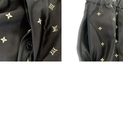 Louis Vuitton Monogram Size 46 Navy Blue Silk Pants Pajamas Men 505666