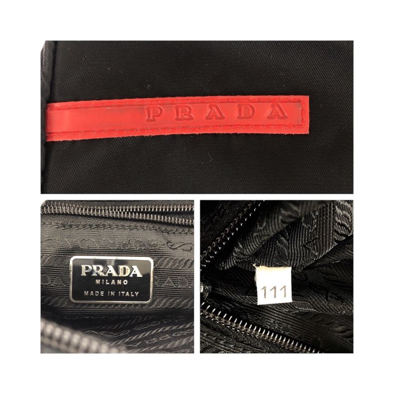 Prada Sports Prada Sports Tessuto Black Silver Hardware Nylon Shoulder Bag