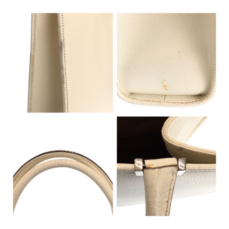 Gucci Jackie White Ivory Silver Hardware Leather 002 1064 Tote Bag Handbag
