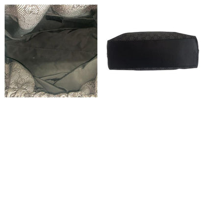 Gucci Bamboo Black Gold Hardware GG Canvas 92708 Handbag Shoulder Bag Women