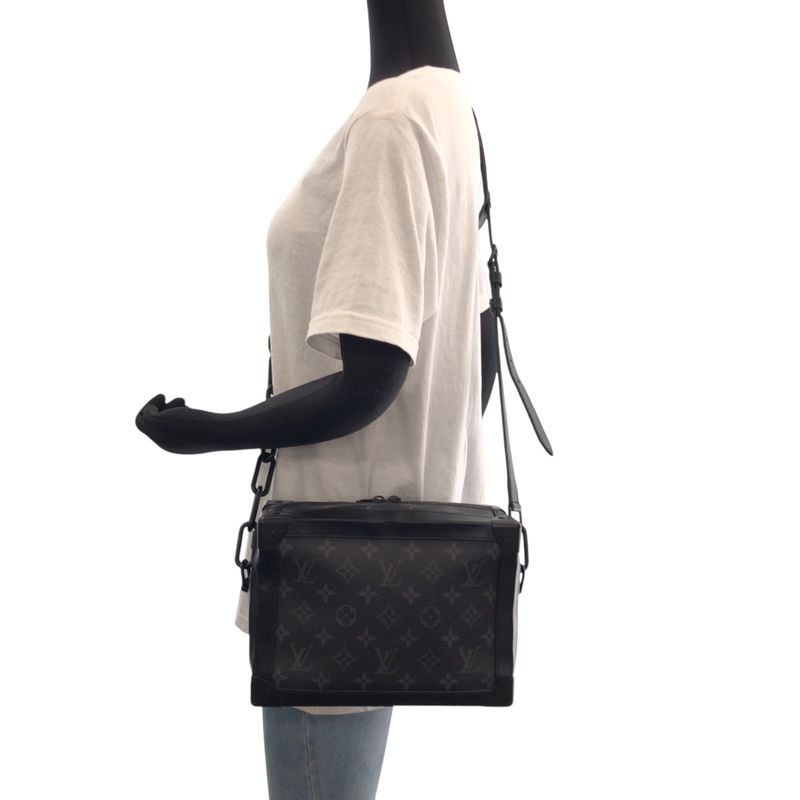 Louis Vuitton Monogram Eclipse Soft Trunk Black Hardware PVC M44730 Chain