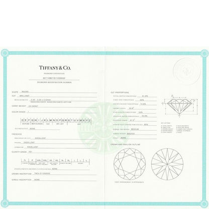 Tiffany & Co Solitaire 053ct Diamond Ring I-vs1-3ex Pt950