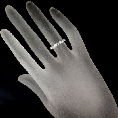 Tiffany & Co Embrace Band Ring With Diamonds 7P Size 8 Pt950
