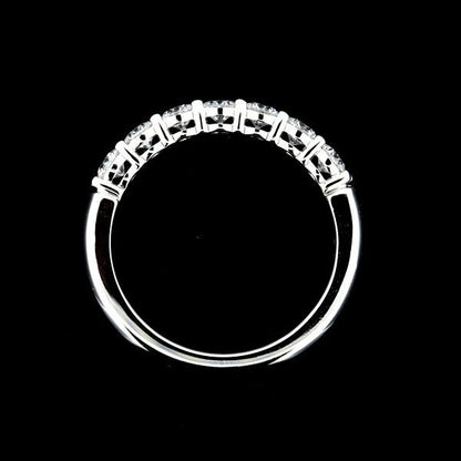 Tiffany & Co Embrace Band Ring With Diamonds 7P Size 8 Pt950