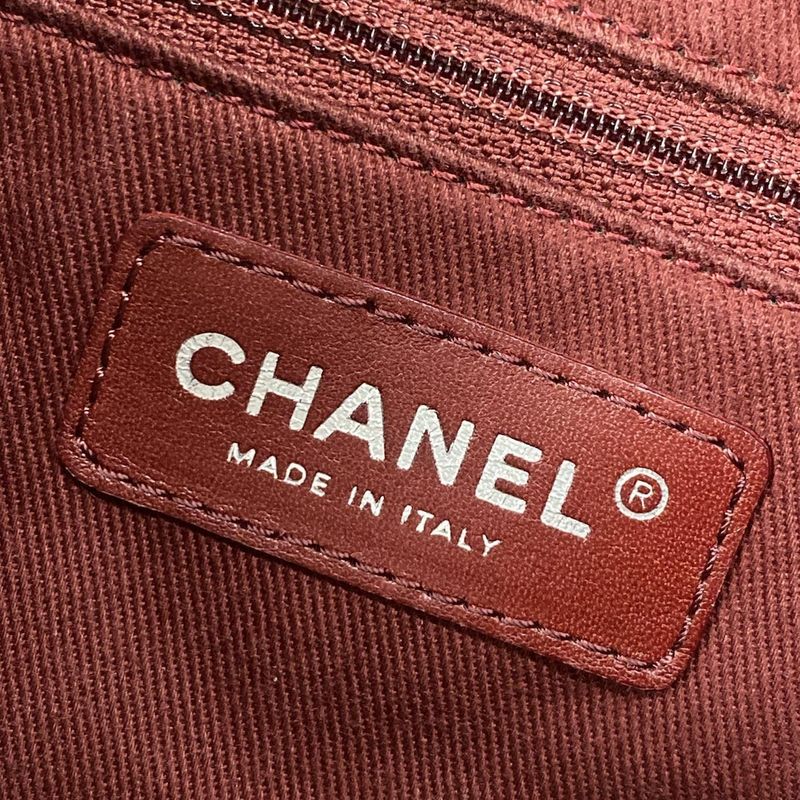 Chanel Shoulder Bag Cambon Line Bronze Chain Shoulder/silver Hardware Leather