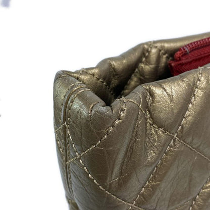 Chanel Shoulder Bag Cambon Line Bronze Chain Shoulder/silver Hardware Leather