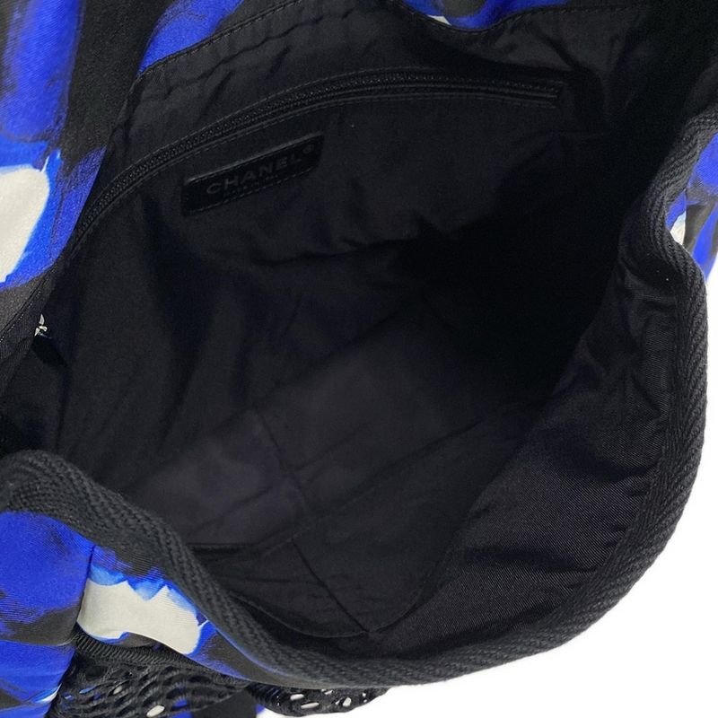 Chanel Backpack Sac Airline Blue×black×white