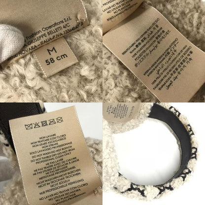 Gucci Earmuffs GG Fur 645495 Polyester Ivory