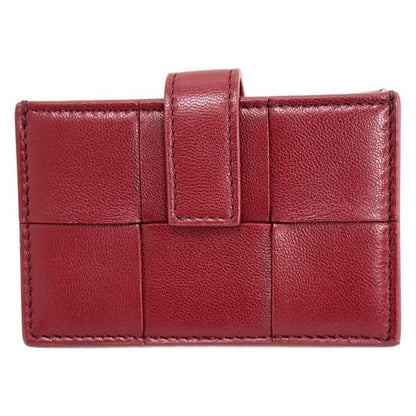 Bottega Veneta Card Case Cassetteaccordion Card Case Bordeaux And Light Pink