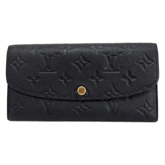 Louis Vuitton Monogram And Empreinte Portefeuille Emily Long Wallet M62369 Noir
