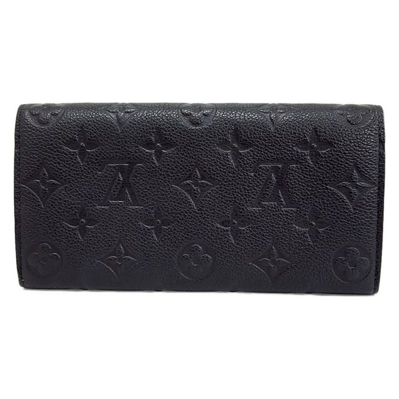 Louis Vuitton Monogram And Empreinte Portefeuille Emily Long Wallet M62369 Noir