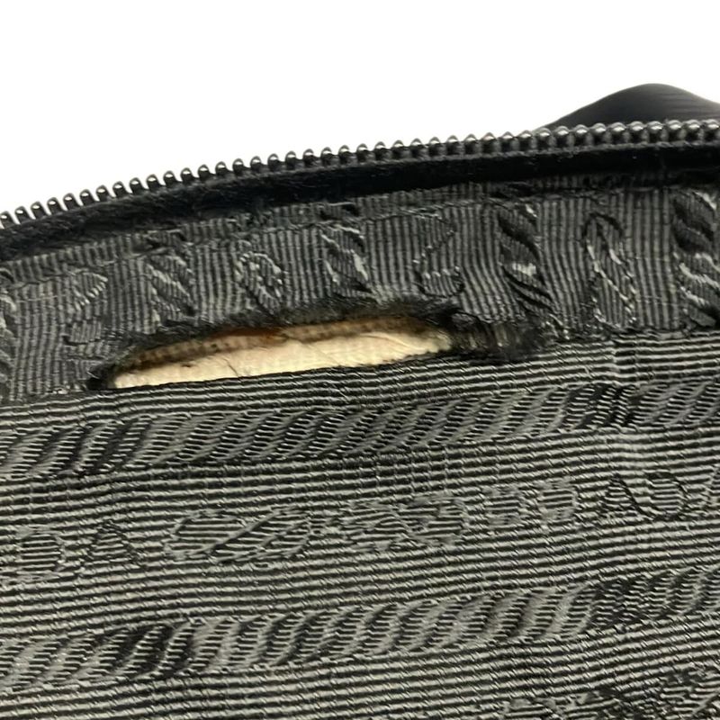 Prada Handbag - Black Mini Boston W/triangle Logo