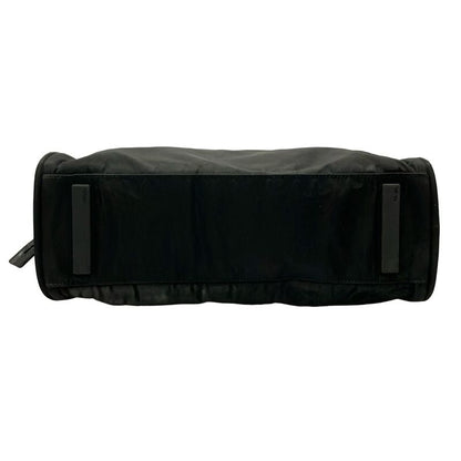 Prada Handbag - Black Mini Boston W/triangle Logo