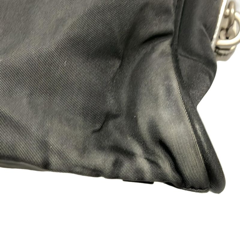 Prada Handbag - Black Mini Boston W/triangle Logo