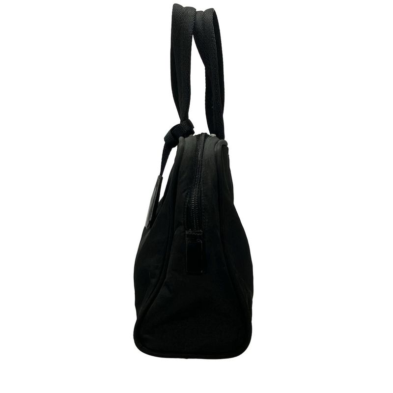 Prada Handbag - Black Mini Boston W/triangle Logo