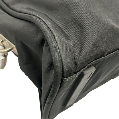 Prada Handbag - Black Mini Boston W/triangle Logo