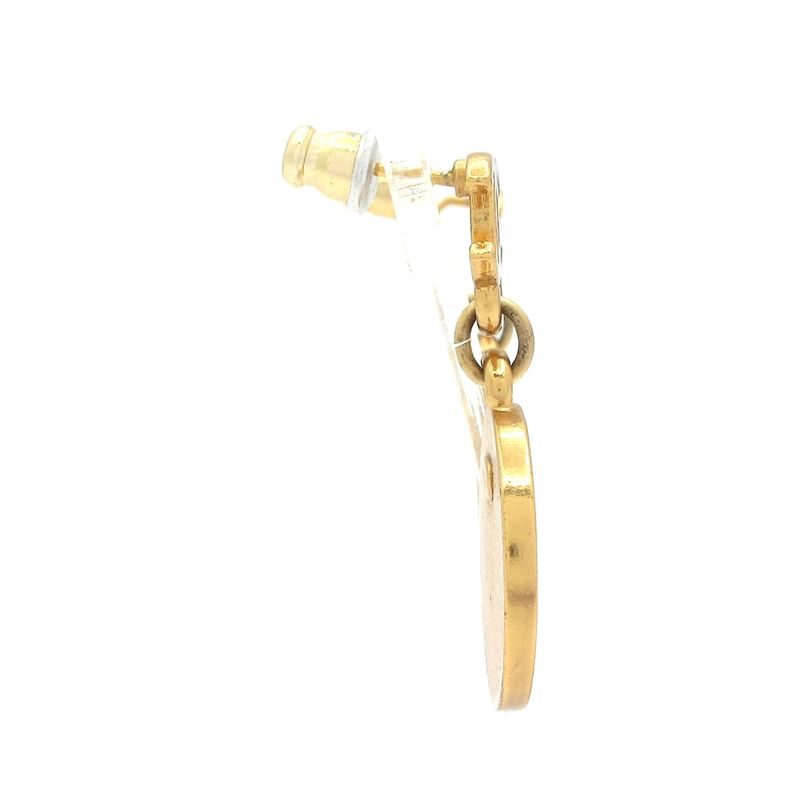 Chanel Earrings - Black And Gold Coco Mark / Star