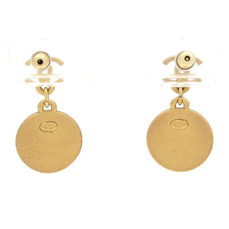 Chanel Earrings - Black And Gold Coco Mark / Star