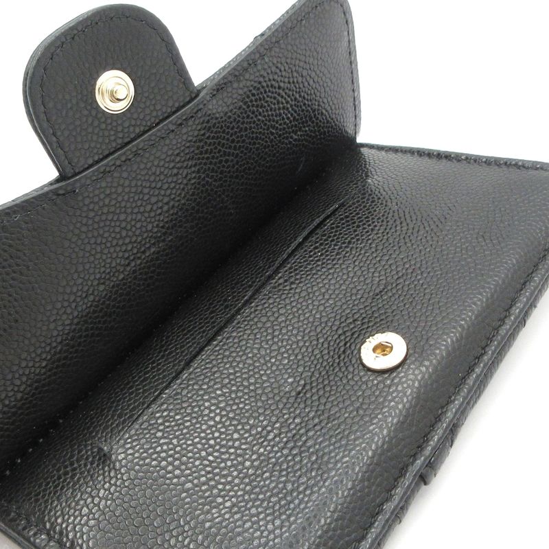 Chanel Coin Case Matelasse Black Gold Hardware / Coco Mark
