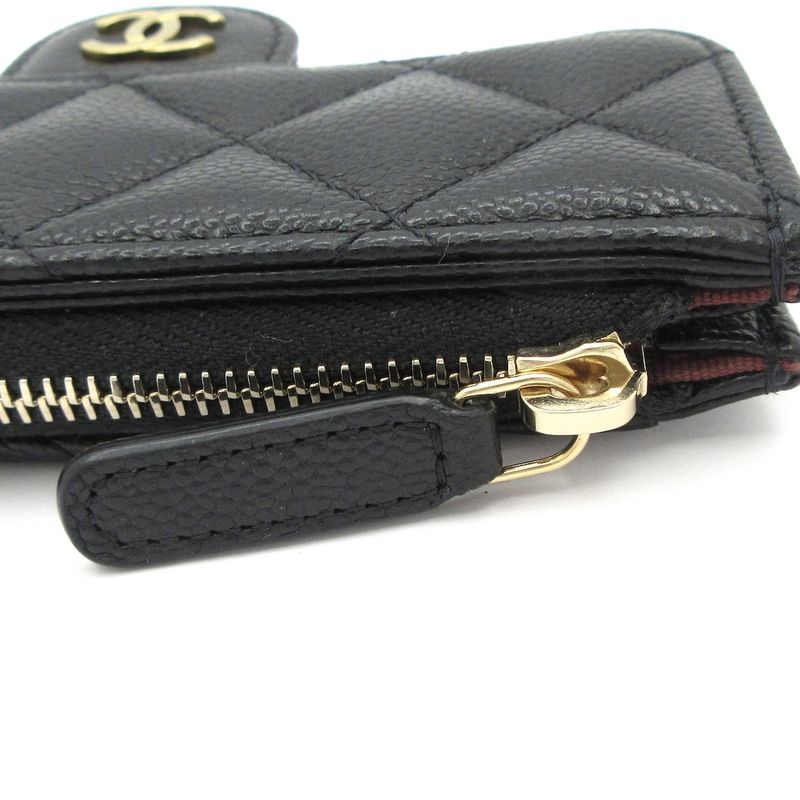 Chanel Coin Case Matelasse Black Gold Hardware / Coco Mark