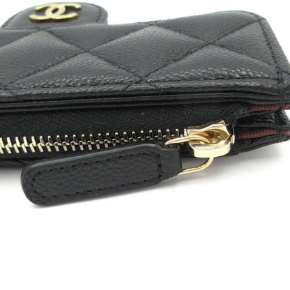 Chanel Coin Case Matelasse Black Gold Hardware / Coco Mark
