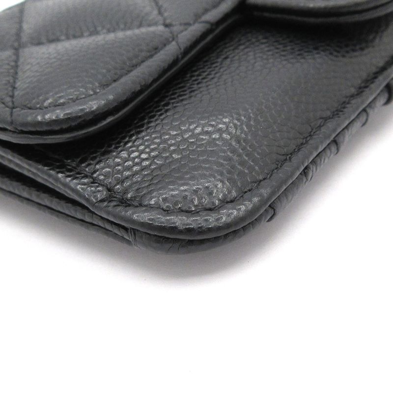 Chanel Coin Case Matelasse Black Gold Hardware / Coco Mark