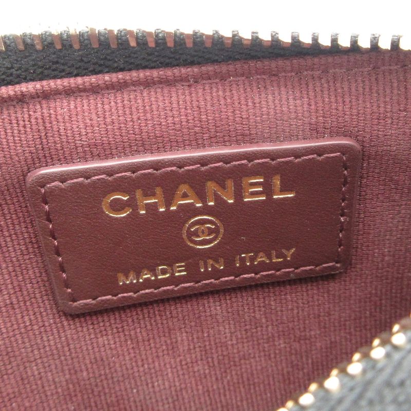 Chanel Coin Case Matelasse Black Gold Hardware / Coco Mark