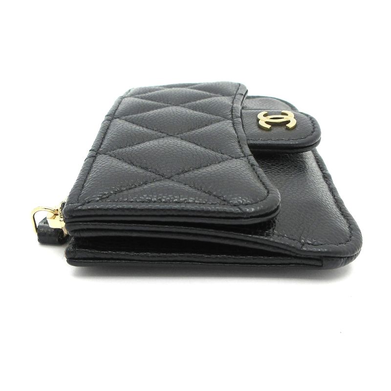 Chanel Coin Case Matelasse Black Gold Hardware / Coco Mark