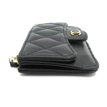 Chanel Coin Case Matelasse Black Gold Hardware / Coco Mark