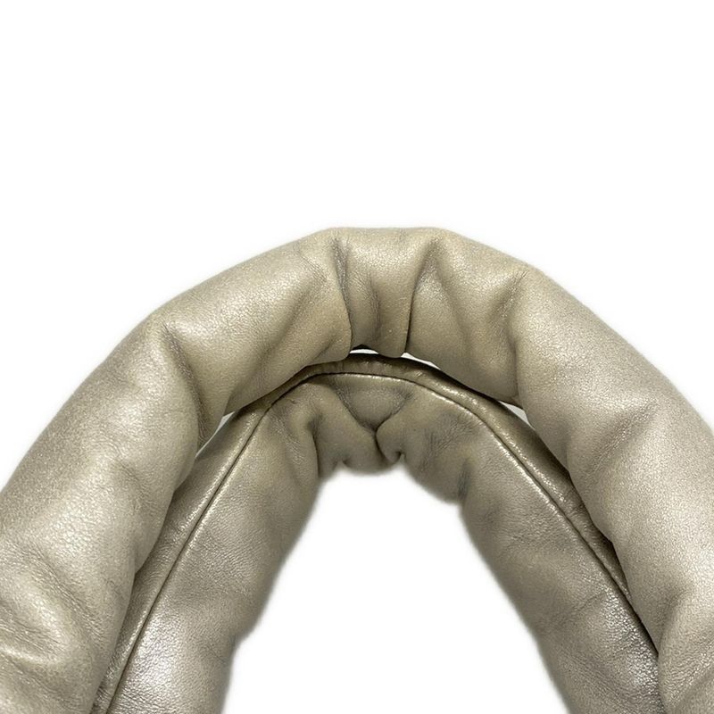 Chanel Coco Cocoon MM Silver Leather Tote Bag