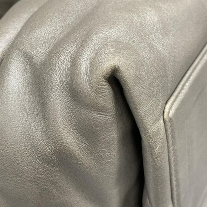 Chanel Coco Cocoon MM Silver Leather Tote Bag